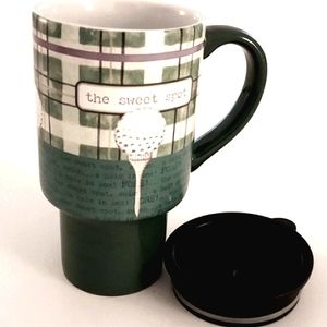 LANG Golf Travel Mug "Sweet Spot" By Artist Paula Joerling NWOT